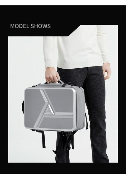Gümüş Usblarge Kapasiteli Sırt Çantası Sert Kabuk Banliyö Çantası Moda Dizüstü 17 Inç Bilgisayar Çantası Abs Malzeme Seyahat Su Geçirmez Bavul (Yurt Dışından)