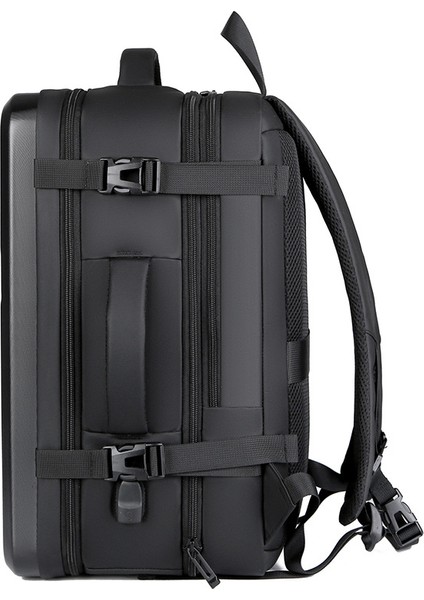 Gümüş Usblarge Kapasiteli Sırt Çantası Sert Kabuk Banliyö Çantası Moda Dizüstü 17 Inç Bilgisayar Çantası Abs Malzeme Seyahat Su Geçirmez Bavul (Yurt Dışından) indirimleri