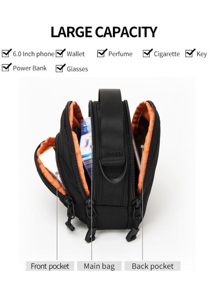 Siyah-C-Stil Mini (Maksimum UZUNLUK<20CM) Hk 2023 Erkek Çanta Omuz Çantası Küçük Haberci Çanta Erkekler Seyahat Crossbody Çanta Çanta Yeni Moda Erkek Telefon Para Kemeri Cüzdan (Yurt Dışından) fırsatları