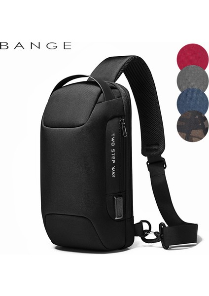 Mavi Bange Erkek Su Geçirmez USB Oxford Crossbody Çanta Anti-Hırsızlık Omuz Tekli Çanta Çok Fonksiyonlu Seyahat Messenger Göğüs Paketi Erkek (Yurt Dışından) modelleri