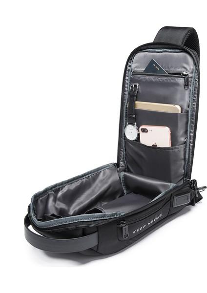 Mavi Bange Erkek Su Geçirmez USB Oxford Crossbody Çanta Anti-Hırsızlık Omuz Tekli Çanta Çok Fonksiyonlu Seyahat Messenger Göğüs Paketi Erkek (Yurt Dışından) fırsatları