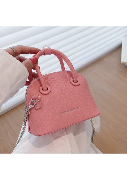 Yeşil Mini (Maksimum Uzunluk <20CM) Düz Renk Mini Deri Crossbody Kabuk Çanta Kadınlar Için Kısa Saplı 2022 Moda Tote Marka Zincir Kadın Omuz Çantaları (Yurt Dışından) fiyatları
