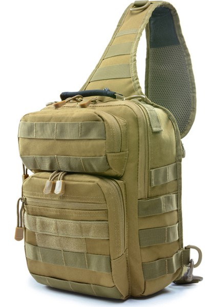 Siyah 20L Büyük Askeri Sling Sırt Çantaları Edc Taktik Omuz Çantası Ordu Molle Göğüs Paketi Su Geçirmez Açık Kamp Trekking Sırt Çantası (Yurt Dışından)