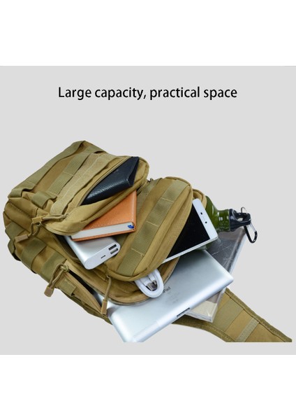 Siyah 20L Büyük Askeri Sling Sırt Çantaları Edc Taktik Omuz Çantası Ordu Molle Göğüs Paketi Su Geçirmez Açık Kamp Trekking Sırt Çantası (Yurt Dışından)