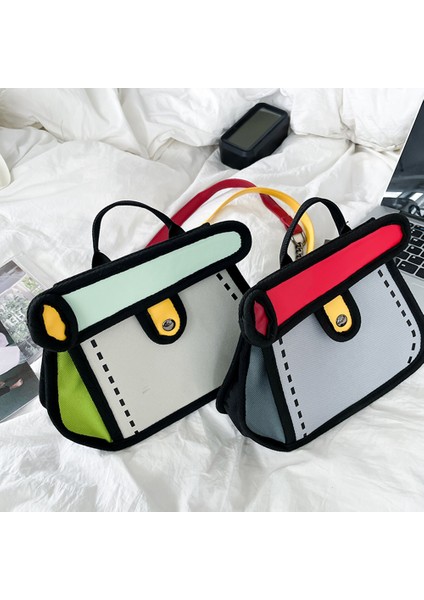 Turuncu 2023 Yeni Karikatür Animasyon 2d Çizim Crossbody Çanta 3D Stil Patchwork Sling Çanta Moda Küçük Kek Omuz Çantaları Rahat Satchel (Yurt Dışından) fiyatları