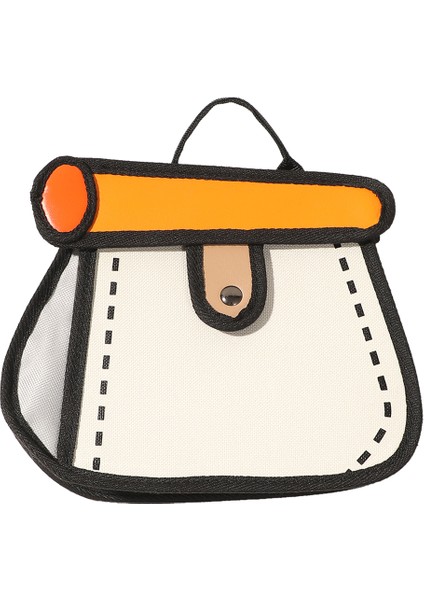 Turuncu 2023 Yeni Karikatür Animasyon 2d Çizim Crossbody Çanta 3D Stil Patchwork Sling Çanta Moda Küçük Kek Omuz Çantaları Rahat Satchel (Yurt Dışından) modelleri