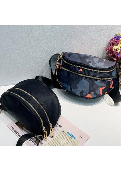 Turuncu Camo Trendy Serin Eyer Çantası Yeni Naylon Vintage Göğüs Çantası Kadın Moda Kamuflaj Rahat Omuz Crossbody Çanta (Yurt Dışından) fiyatları