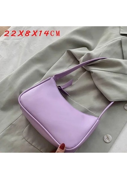 Floresan Yeşil Moda Kapitone Omuz Çantaları Kadın Çanta Mini Bulut Pilili Çanta Kirpi Hamur Çantası Lüks Tote Çanta Dantelli Çanta (Yurt Dışından)