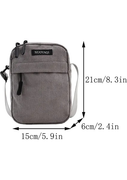 Yeşil Etiketli Messenger Çanta Rahat Kare Çanta Ayarlanabilir Omuz Askıları Düz Renk Yapı Yürüyüş Seyahat Için Küçük Kese (Yurt Dışından)