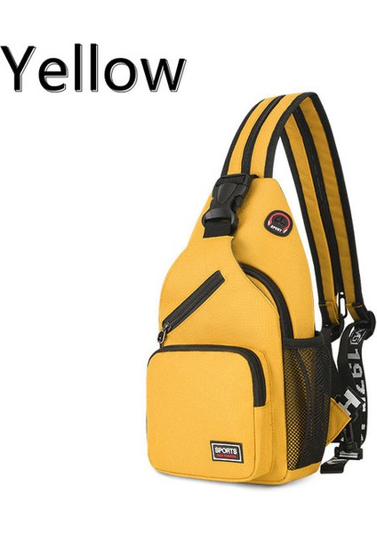 Sarı Yeni Moda Sarı Küçük Erkekler Kadınlar Için Crossbody Çanta Haberci Çanta Sling Göğüs Çanta Kadın Mini Seyahat Spor Omuz Çantası Paketi (Yurt Dışından)