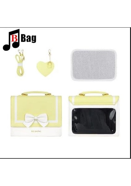 Sarı Japon Y2K Kadın Çanta Itabag Taşınabilir Çapraz Vücut Şeffaf Her Şey Gotik Harajuku Ita Çantalar [küçük Deniz Esintisi] (Yurt Dışından)