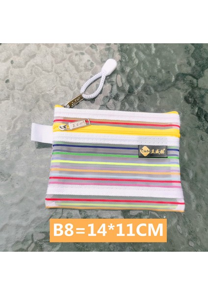 No.8 Naylon Örgü Mini Çift Katmanlı Para Çanta Çanta Para Cüzdan Kılıfı Gökkuşağı Renkli Saklama Çantası Kimlik Bankası Kredi Kartı Tutucu Organizatör (Yurt Dışından) modelleri
