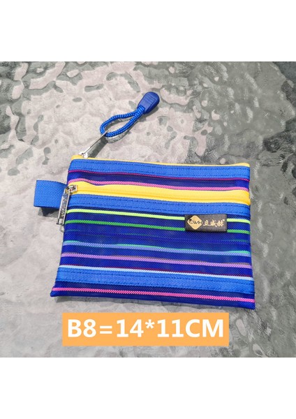 No.8 Naylon Örgü Mini Çift Katmanlı Para Çanta Çanta Para Cüzdan Kılıfı Gökkuşağı Renkli Saklama Çantası Kimlik Bankası Kredi Kartı Tutucu Organizatör (Yurt Dışından) indirimleri