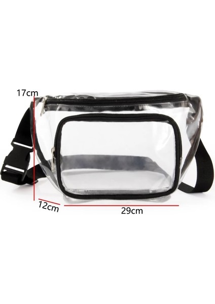 3TT909726 Şeffaf Bel Komik Paketi Temizle Sling Kemer Çantası Pvc Taşınabilir Seyahat Kalça Serseri Küçük Çanta Crossbody Omuz Göğüs Telefon Kılıfı (Yurt Dışından)