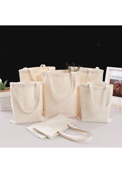 BEJ-37X45CM Büyük Kapasiteli Kanvas Alışveriş Çantaları Diy Katlanır Çevre Dostu Pamuk Bez Çantalar Omuz Çantası Yeniden Kullanılabilir Bakkal Çanta Bej Beyaz (Yurt Dışından) indirimleri