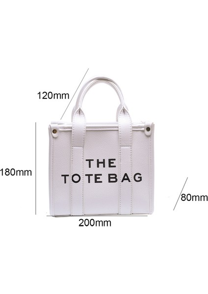Küçük Beyaz Tote Çanta Lüks Tasarımcı Çanta Tote Kadın Çanta Mektup Omuz Çantaları Markalar Shopper Çantalar Kadınlar Için Crossbody Çanta Debriyaj 2023 (Yurt Dışından)