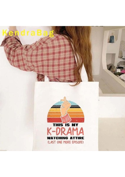 176 35X40CM Komik Kpop Söyleyen Parmak Kalp Kdrama Sevgilisi Saranghae Oppa K Pop Kız Kore Harajuku Anime Kaçak Kanvas Çanta Çocuk Shopper Çanta (Yurt Dışından)