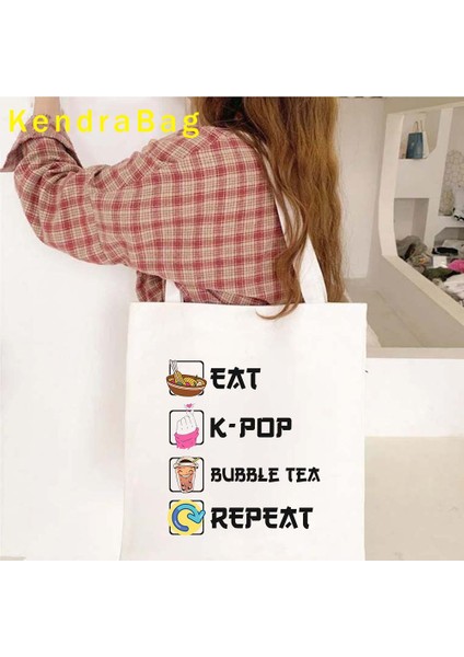 176 35X40CM Komik Kpop Söyleyen Parmak Kalp Kdrama Sevgilisi Saranghae Oppa K Pop Kız Kore Harajuku Anime Kaçak Kanvas Çanta Çocuk Shopper Çanta (Yurt Dışından) modelleri