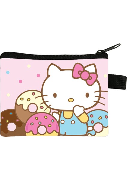 14 Sanrio Hello Kitty Kadın Mini Bozuk Para Cüzdanı Fermuar Kısa Cüzdan Kart Tutucu Kılıf Debriyaj Değişim Çantası Çocuk Cüzdan Değişim Tutucu (Yurt Dışından)