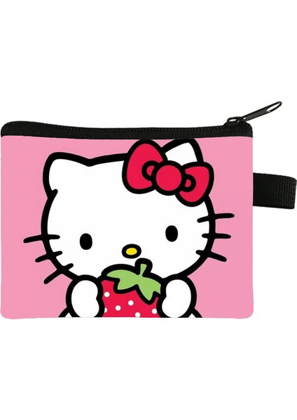 14 Sanrio Hello Kitty Kadın Mini Bozuk Para Cüzdanı Fermuar Kısa Cüzdan Kart Tutucu Kılıf Debriyaj Değişim Çantası Çocuk Cüzdan Değişim Tutucu (Yurt Dışından)