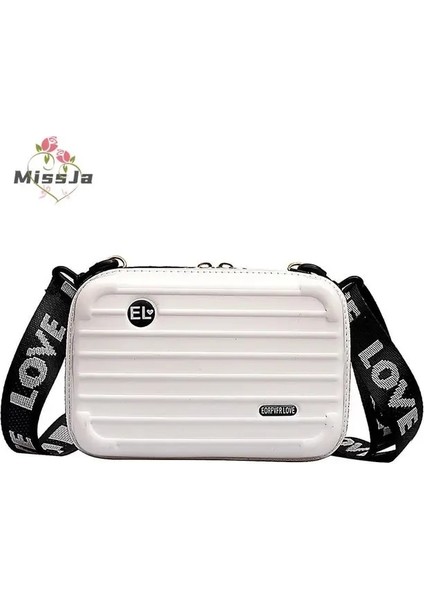A1 1 Adet Bagaj Küçük Çanta Kadın Çocuk Crossbody Omuz Çantası Moda Kişilik El Mini Bavul Tarzı Kutu Küçük Kare Çanta (Yurt Dışından)