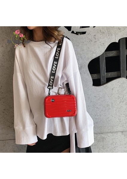 A1 1 Adet Bagaj Küçük Çanta Kadın Çocuk Crossbody Omuz Çantası Moda Kişilik El Mini Bavul Tarzı Kutu Küçük Kare Çanta (Yurt Dışından) fiyatları