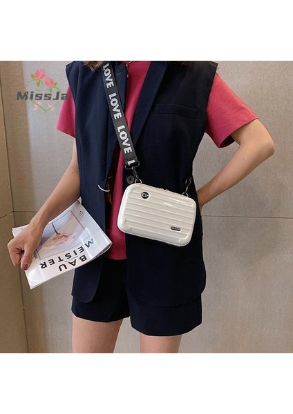 A1 1 Adet Bagaj Küçük Çanta Kadın Çocuk Crossbody Omuz Çantası Moda Kişilik El Mini Bavul Tarzı Kutu Küçük Kare Çanta (Yurt Dışından) fırsatları