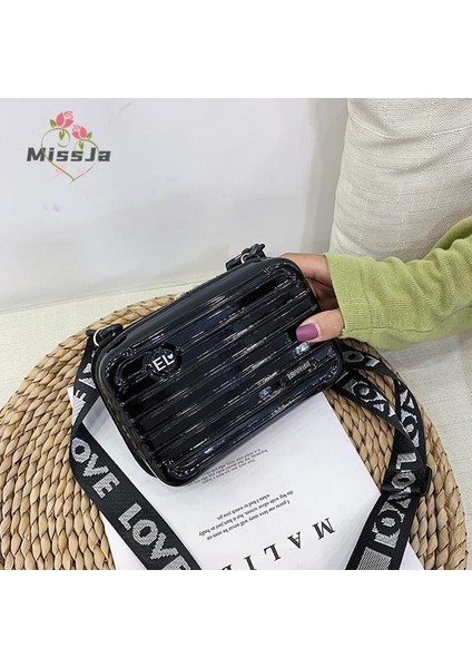 A1 1 Adet Bagaj Küçük Çanta Kadın Çocuk Crossbody Omuz Çantası Moda Kişilik El Mini Bavul Tarzı Kutu Küçük Kare Çanta (Yurt Dışından) indirimleri
