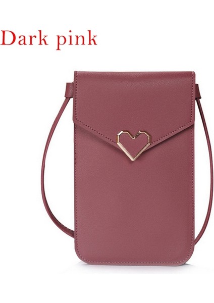 B Kırmızı Dokunmatik Ekran Telefonu Çanta Kadınlar Için Crossbody Çanta Rfid Çok Fonksiyonlu Omuz Cüzdan Mini Kadın Çantası Cep Cüzdan Kart Sahibinin (Yurt Dışından)