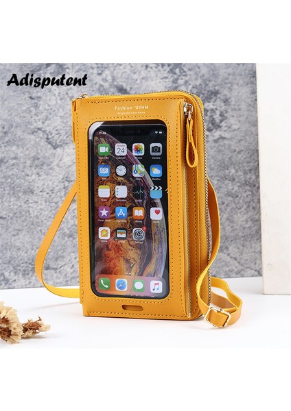B Kırmızı Dokunmatik Ekran Telefonu Çanta Kadınlar Için Crossbody Çanta Rfid Çok Fonksiyonlu Omuz Cüzdan Mini Kadın Çantası Cep Cüzdan Kart Sahibinin (Yurt Dışından) fiyatları