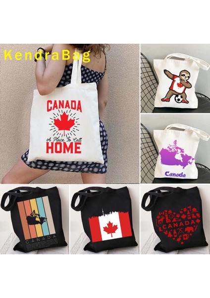 135 35X40CM Kanada Bayrağı Haritası Ottawa Toronto Kanada Vintage Vatansever Semboller Akçaağaç Yaprağı Kanada Ayı Hediye Kanvas Tote Çanta Pamuk Çanta (Yurt Dışından) fiyatları