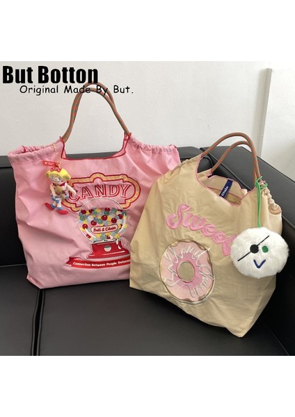 Stil 7 L Harajuku Kadın Kız Sevimli Nakış Tek Omuz Çantaları Çanta Tatlı Lolita Öğrenci Donuts Alışveriş Çantaları Messenger Çanta Tote (Yurt Dışından) modelleri