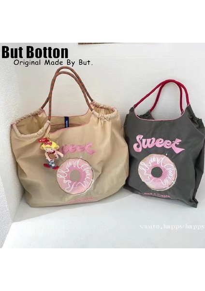 Stil 7 L Harajuku Kadın Kız Sevimli Nakış Tek Omuz Çantaları Çanta Tatlı Lolita Öğrenci Donuts Alışveriş Çantaları Messenger Çanta Tote (Yurt Dışından) fırsatları