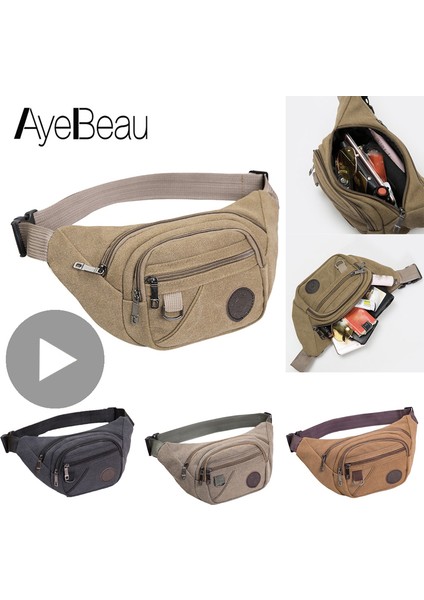 Kahve Bel Fanny Paketi Erkekler Için Kadın Çanta Kemer Serseri Kalça Göbek Erkek Kadın Crossbody Omuz Çapraz Vücut Çanta Muz Kanguru Muz (Yurt Dışından) fırsatları