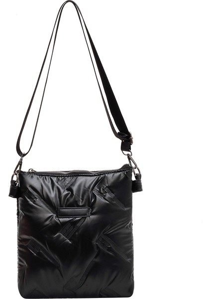 Siyah D Moda Kış Gümüş Uzay Pamuk Yastıklı Omuz Çantaları Kadınlar Için Aşağı Crossbody Messenger Çanta Kabarık Naylon Çanta Bayan Çanta (Yurt Dışından) indirimleri