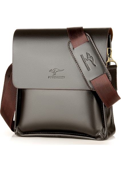 Yatay Kahverengi Lüks Kanguru Marka Deri Askılı Çanta Erkek Çanta Göğüs Crossbody Çanta Erkekler Için Iş Küçük Omuz Çantası Yaz Erkek Çanta (Yurt Dışından) fiyatları