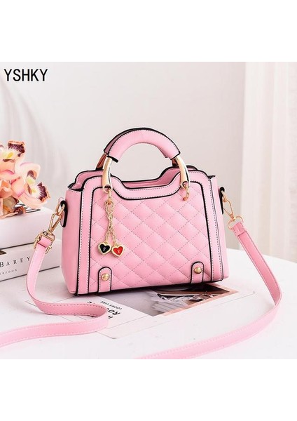 Pembe Yeni Omuz Çantası Kadın Çanta Çanta 2024 Yüksek Kaliteli Yumuşak Marka Moda Kadın Çantası Bayan Tote Çanta Kadın Messenger (Yurt Dışından)