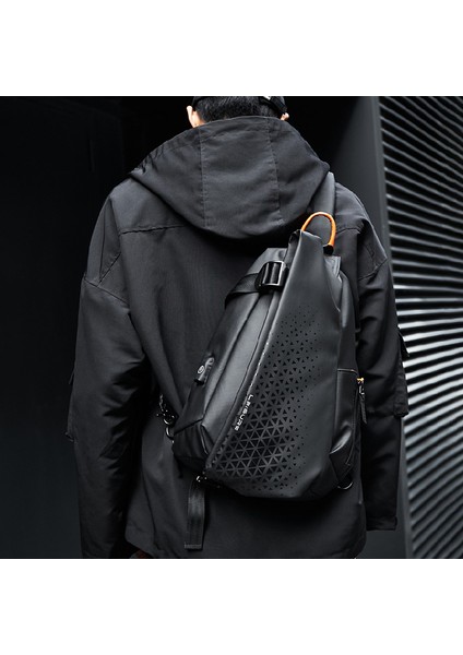 Siyah 01 0 Moda Iş Erkek Crossbody Çanta Yüksek Kaliteli Su Geçirmez Naylon Göğüs Paketleri Rahat Seyahat Büyük Kapasiteli Omuz Çantası Erkek (Yurt Dışından) fırsatları