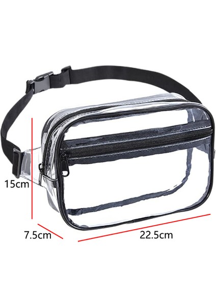 3TT909456 Şeffaf Bel Komik Paketi Temizle Sling Kemer Çantası Pvc Taşınabilir Seyahat Kalça Serseri Küçük Çanta Crossbody Omuz Göğüs Telefon Kılıfı (Yurt Dışından)