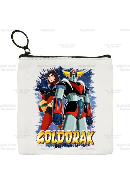D Manga Goldorak Ufo Robo Anime Kanvas Çanta Saf Beyaz Çanta, Mazinger Grendizer Fermuarlı Çanta Para Çantası Bozuk Para Çantası El Çantası (Yurt Dışından)