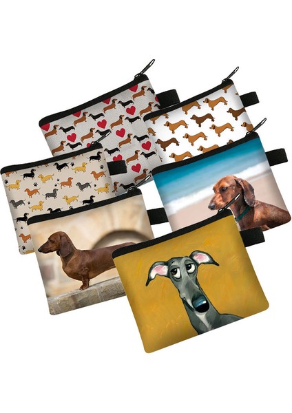 015 Karikatür Hayvan Hound Köpek Çocuk Değişim Çantası Polyester Basit Kart Çantası Para Saklama Çantası Özelleştirilebilir Sikke Çanta Mini Çanta (Yurt Dışından) modelleri