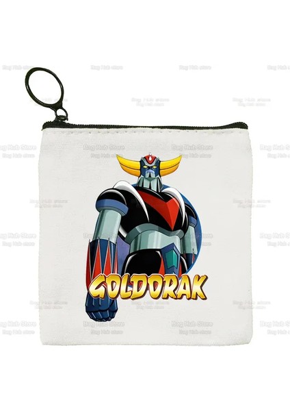 F Manga Goldorak Ufo Robo Anime Kanvas Çanta Saf Beyaz Çanta, Mazinger Grendizer Fermuarlı Çanta Para Çantası Bozuk Para Çantası El Çantası (Yurt Dışından)