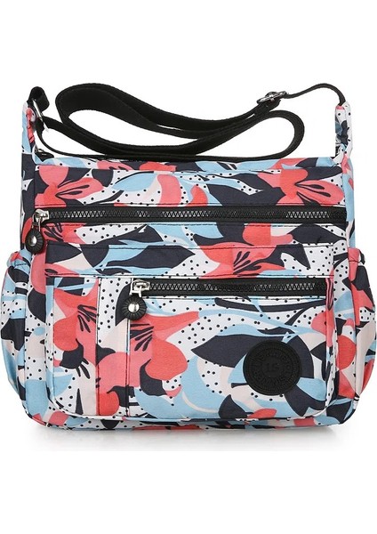 Style2 Dört 2023 Naylon Kadın Postacı Çantası Su Geçirmez Fermuarlı Paket Tuval Seyahat Crossbody Çanta Moda Kadın Tote Omuzdan Askili Çanta (Yurt Dışından) indirimleri