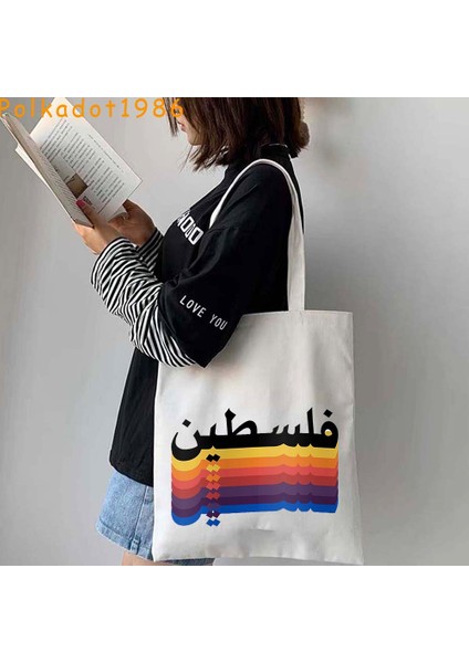 39 35X40CM Islam Arapça Kaligrafi Soyut Yazı Vatansever Hediyeler Mescid-I Aksa Kanvas Omuz Çantası Alışveriş Eko Pamuk Çanta (Yurt Dışından) fırsatları
