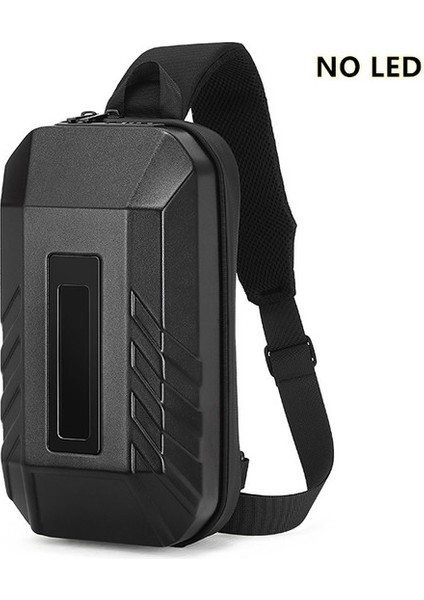 9499S-BLACK Ozuko Erkek Sırt Çantası Sert Kabuk Çok Fonksiyonlu Anti-Hırsızlık Su Geçirmez Iş Sırt Çantası Laptop Çantası Akıllı Serin LED Erkekler USB Şarj (Yurt Dışından)