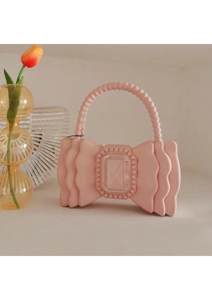 Bej Markalar Yay Jöle Kadın Çanta Sevimli Boncuk Kolu Debriyaj Tatlı Pvc El Çantaları ve Çanta Büyük Elmas Akşam Parti Çantaları Lady Ins (Yurt Dışından) fırsatları