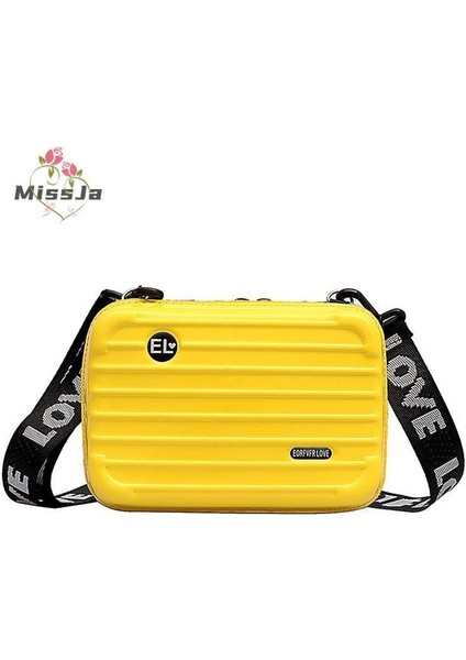 A5 1 Adet Bagaj Küçük Çanta Kadın Çocuklar Crossbody Omuz Çantası Moda Kişilik El Mini Bavul Tarzı Kutu Küçük Kare Çanta (Yurt Dışından)