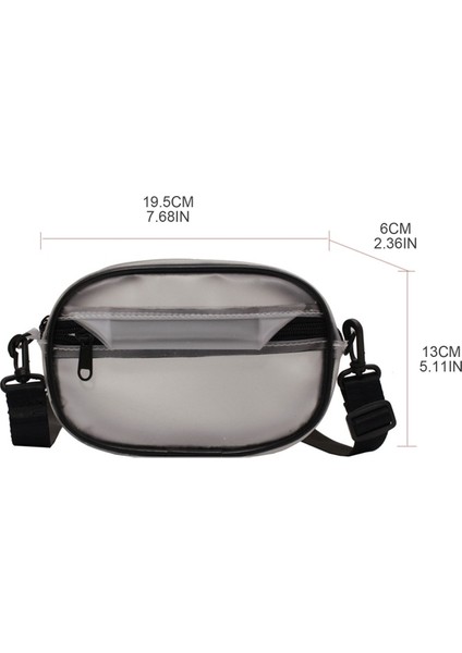 3TT908145-BK Şeffaf Bel Komik Paketi Temizle Sling Kemer Çantası Pvc Taşınabilir Seyahat Kalça Serseri Küçük Çanta Crossbody Omuz Göğüs Telefon Kılıfı (Yurt Dışından)
