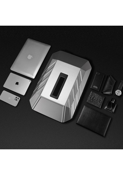 Siyah-Led Çok Fonksiyonlu Iş Adamları Sırt Çantası Pc Sert Kabuk Laptop Çantası Akıllı Serin LED Erkekler USB Şarj Anti-Hırsızlık Su Geçirmez Sırt Çantası (Yurt Dışından) fırsatları