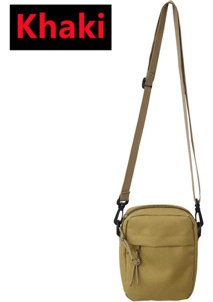 Haki Yeni 3 Renk Messenger Askılı Çanta Erkekler Için Rahat Tuval Küçük Fermuarlı Crossbody Çantası Basit Küçük Crossbody Omuzdan Askili Çanta Erkek Çantası (Yurt Dışından)